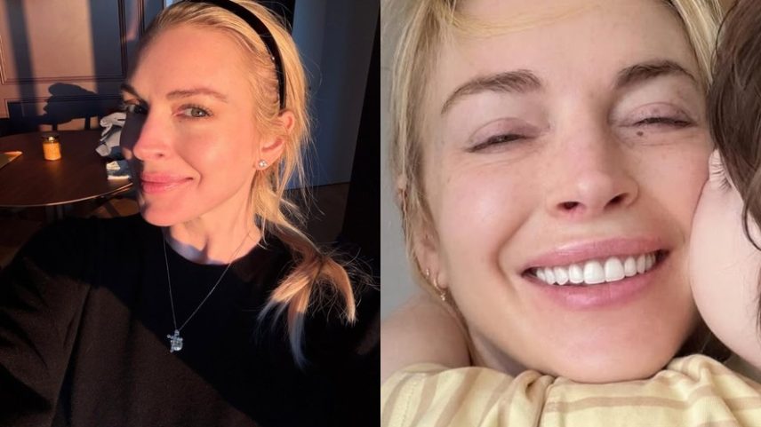 Em foto rara, Lindsay Lohan mostra momento fofo com o filho, Luai: 'Mamãe sortuda'