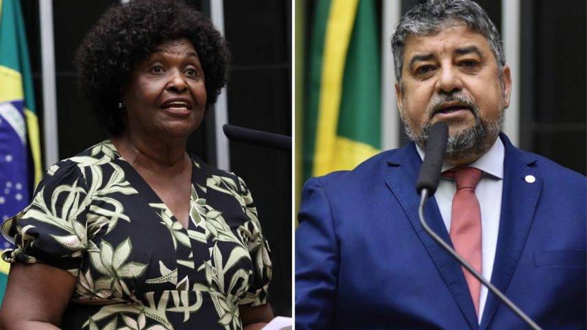 Montagem com as fotos de Benedita da Silva e Washington Quaquá
