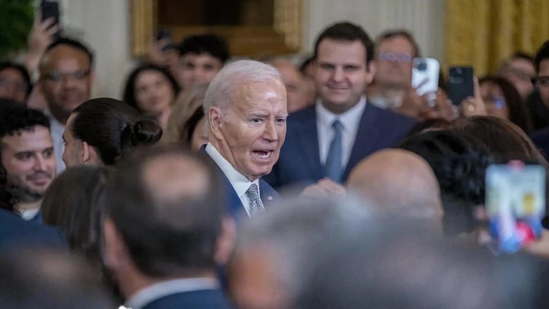 O ex-presidente democrata Joe Biden (2021-2025), em evento em 2024 (Foto: SHAWN THEW/EFE/EPA)
