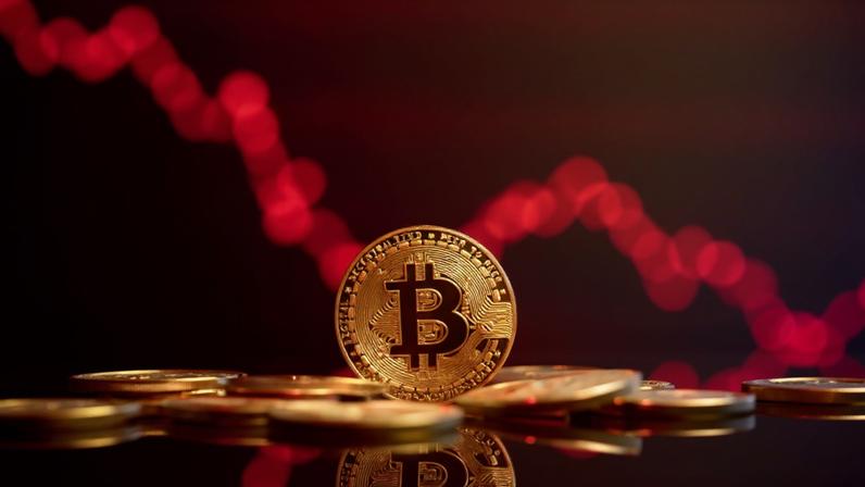 moeda vermelha de bitcoin