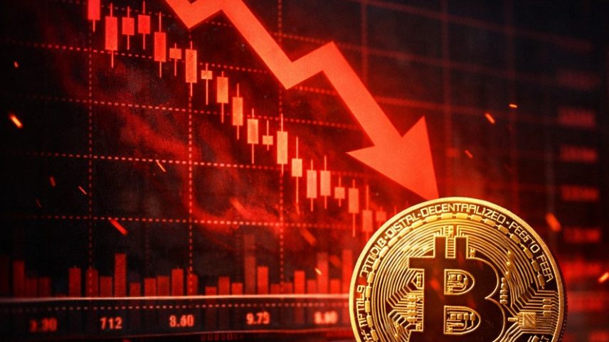 Representação do bitcoin em queda — Foto: Imagem criada com inteligência artificial