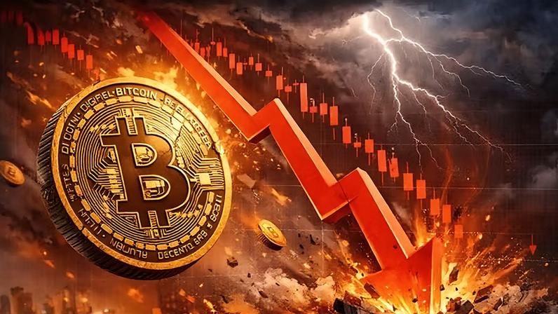 Bitcoin em queda — Foto: Imagem criada com inteligência artificial