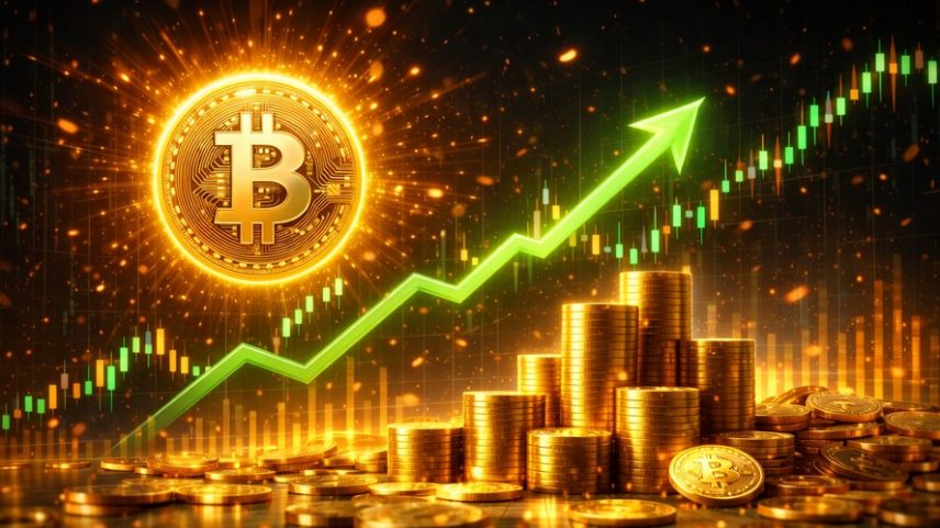 Representação do bitcoin em alta — Foto: Imagem criada com inteligência artificial