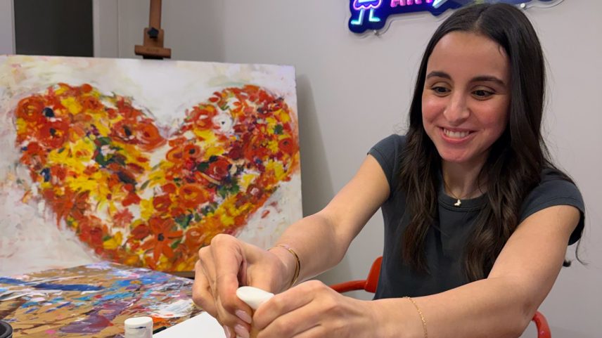 Author Blake Crisses making art for Art2Hearts