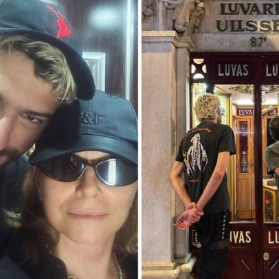 Débora Bloch publica fotos raras com marido português e filho em viagem