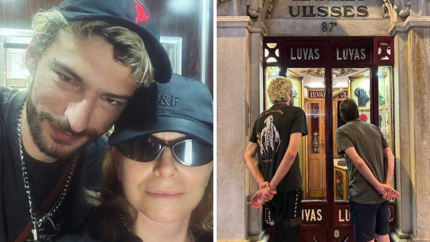 Débora Bloch publica cliques raros com o marido português e o filho durante viagem — Foto: Reprodução/ Instagram