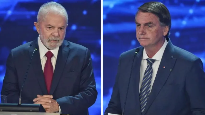 O atual presidente Luiz Inácio Lula da Silva (PT) e o ex-presidente Jair Bolsonaro (PL): Duas das principais figuras políticas recentes do país trabalharam com a mesma lógica discursiva. (Foto: Renato Pizutto/divulgação Band)