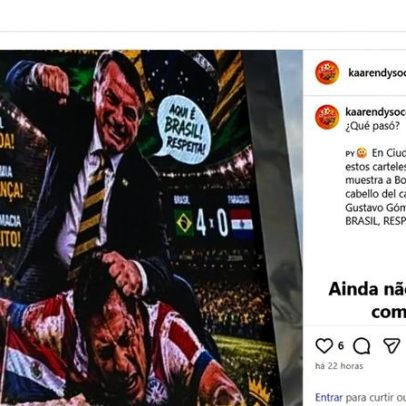 Painéis com imagem de Bolsonaro geram indignação no Paraguai