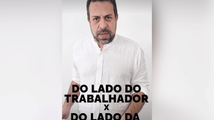 Em vídeo, Boulos afirma que votar contra o projeto significaria negar melhores condições de vida a trabalhadores