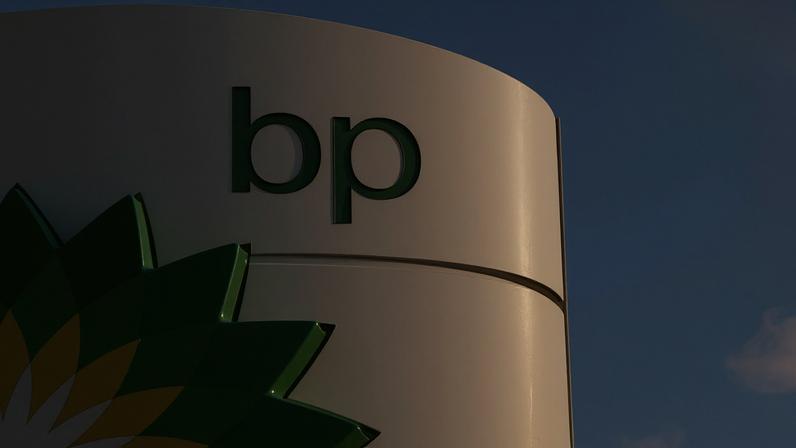 Logo da BP em um posto de gasolina em Londres, em 15 de janeiro de 2015