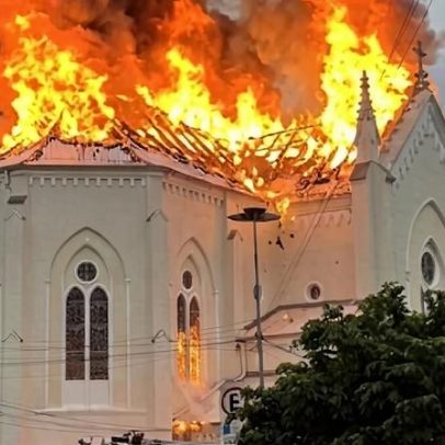 Cristo morto resiste a incêndio que devastou igreja em Flores da Cunha, RS