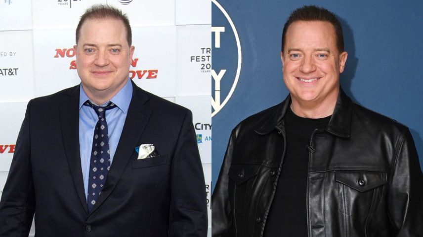 Antes e depois de Brendan Fraser — Foto: Getty Images