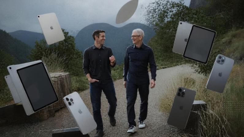Tim Cook e John Ternus, da Apple