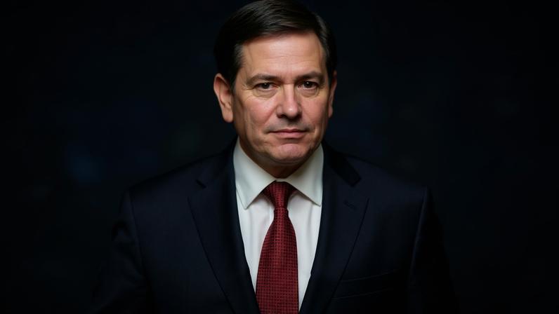 Imagem colorida do Secretário de Estado dos EUA, Marco Rubio