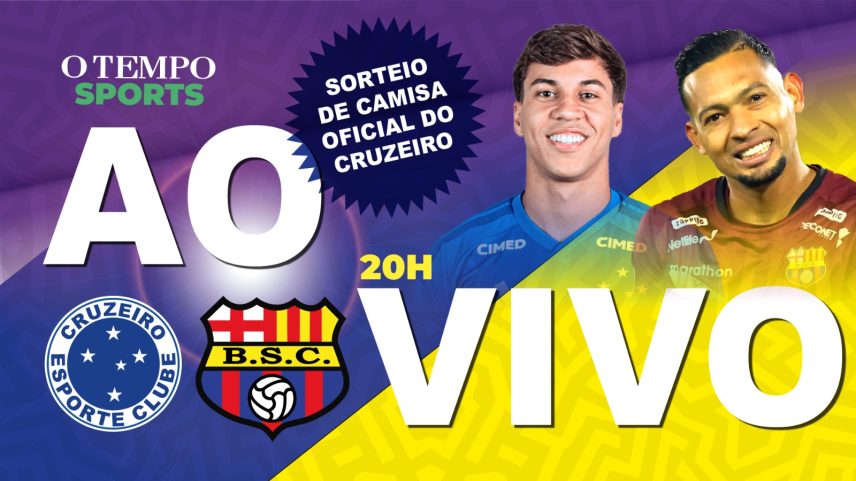 Acompanhe, ao vivo no Youtube, a transmissão de Cruzeiro vs Barcelona-EQU em O Tempo Sports