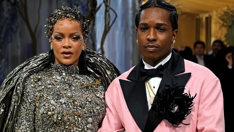 Rihanna e A$AP Rocky no Met Gala 2026, realizado em 4 de maio de 2026, no Metropolitan Museum of Modern Art, em Nova York — Foto: Getty Images