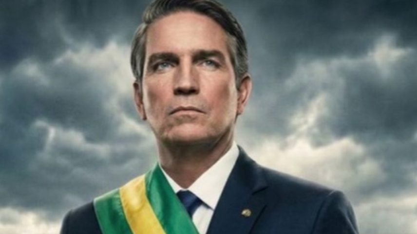 Pôster do filme "Dark Horse", no qual Jim Caviezel interpreta Jair Bolsonaro — Foto: Reprodução/Instagram