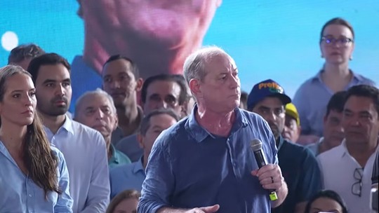Ex-ministro Ciro Gomes discurso no ato de lançamento de sua pré-candidatura ao governo do Ceará — Foto: Reprodução/YouTube-Ciro Gomes
