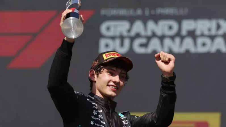 Kimi Antonelli subiu ao pódio no GP do canadá em 2025