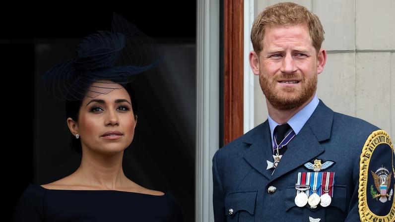 A atriz e Duquesa Meghan Markle e o Príncipe Harry em foto de 2018, quando ainda faziam parte da Família Real