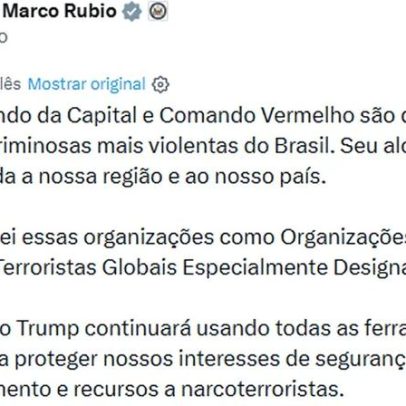 Decisão dos EUA sobre facções é risco e oportunidade para o Brasil