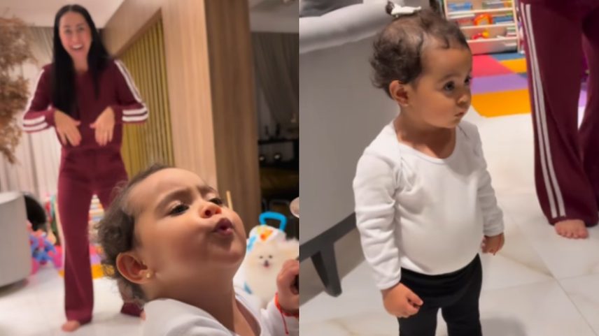 Graciele Lacerda e a filha Clara — Foto: reprodução/instagram