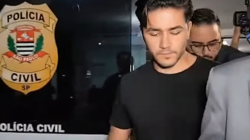 Motorista de Porsche, Fernando Sastre Filho, acusado de matar homem e ferir amigo em batida na Zona Leste se entrega à polícia após três dias de buscas. Foto: Frame/TV Brasil