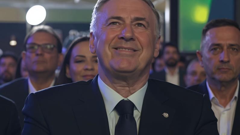 Carlo Ancelotti durante evento de convocação da seleção brasileira para a Copa do Mundo
