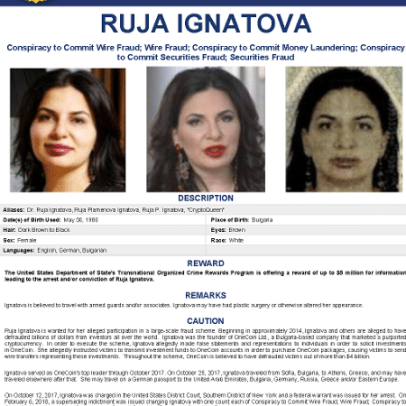 Rainha da criptomoeda, procurada pelo FBI, desaparece em voo após golpe bilionário