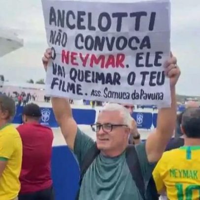 Torcedor pede a Ancelotti que não convoque Neymar