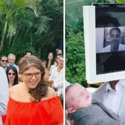Família no RJ encontra forma criativa de incluir padrinhos após nascimento