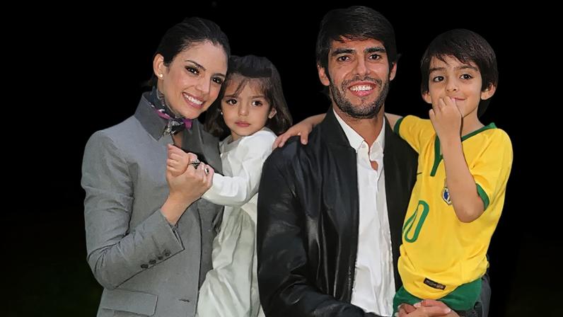 Kaká e Carol Celico, em São Paulo, no aniversário do filho Luca, em junho