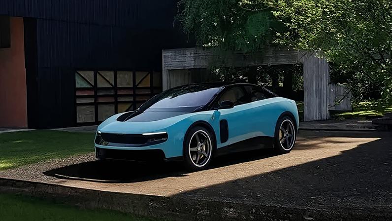 Primeiro carro totalmente elétrico da Ferrari, o "Luce", em imagem obtida pela Reuters em 25 de maio de 2026, depois que a fabricante de carros esportivos de luxo apresentou o modelo