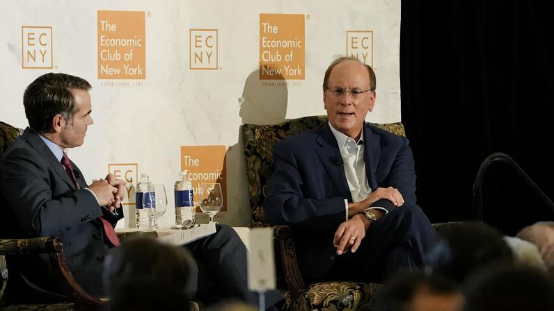 O empresário americano Larry Fink, cofundador, presidente e CEO da BlackRock, em imagem de arquivo (Foto: STEPHANI SPINDEL/EFE/EPA)