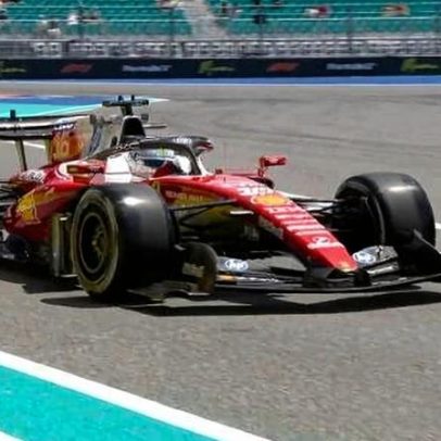 Leclerc com Ferrari renovada lidera único treino em Miami; Mercedes sofre