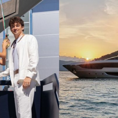 Iate de R$ 74 milhões de Charles Leclerc tem móveis de luxo e beach club