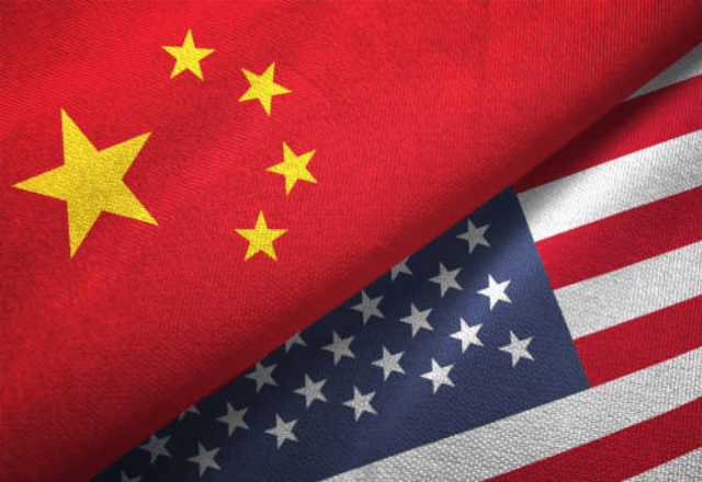 Bandeiras da China e dos Estados Undios | Reprodução