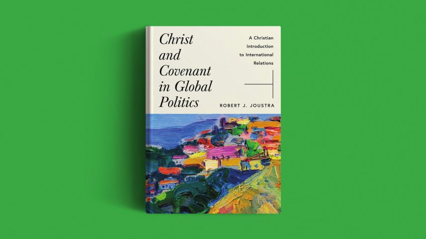 The book on a green background.