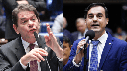 À esquerda, Cid Gomes (PSB); à direita, Capitão Wagner (União).