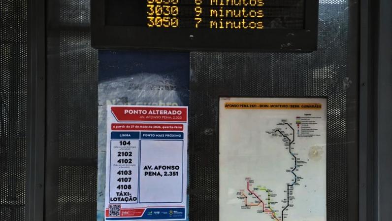 Pontos de ônibus na Afonso Pena sofrerão alterações a partir desta quarta