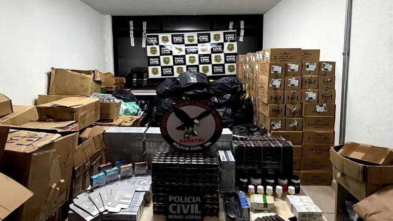 Produtos eram contrabandeados e rotulados nos galpões da organização