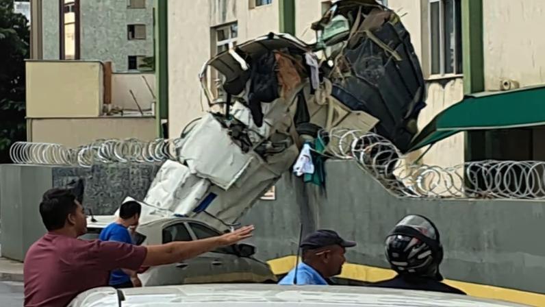 Acidente aéreo foi registrado no bairro Silveira