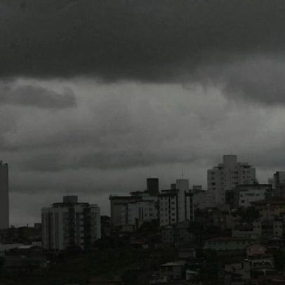 Alerta amarelo do Inmet para chuvas e ventos de até 60 km/h em 294 cidades de MG