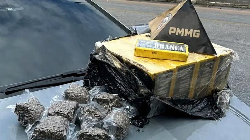Homem tentou fugir de blitz e foi preso com maconha e pasta base de cocaína