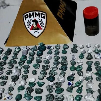 Suspeito é preso com 157 porções de maconha em cidade mineira