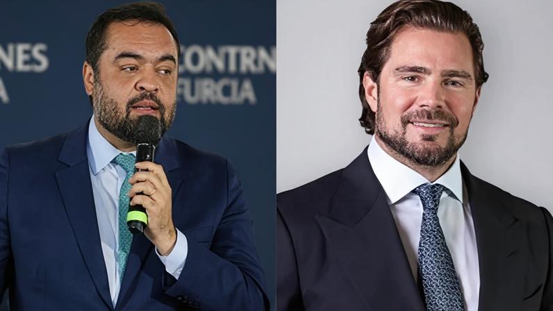 À esquerda, o ex-governador Cláudio Castro; à direita, o ex-banqueiro, Daniel Vorcaro