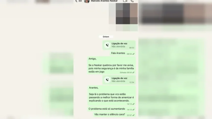 Material obtido e divulgado pelo Metrópoles