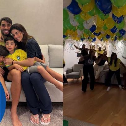 Jogadores celebram com as famílias após convocação de Ancelotti