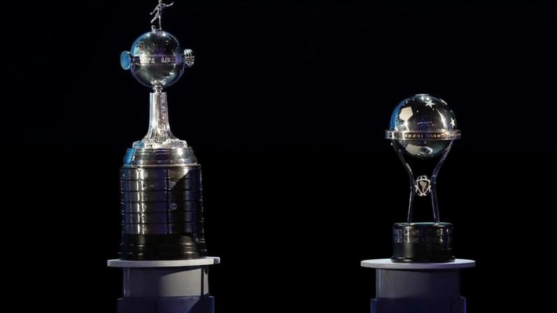 Taças da Libertadores da Sul-Americana (Foto: Divulgação/Conmebol)