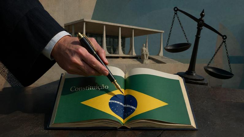 A questão não é o que a Constituição diz, mas se o que ela diz vincula quem a interpreta, e essa é uma questão estrutural, não textual. (Foto: Imagem criada utilizando Open AI/Gazeta do Povo)